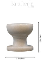 Marble Diya on Stand – Auspicious Lighting for Temple & Home