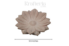 Decorative Sand stone Lotus Urli with Red Stone Detailing