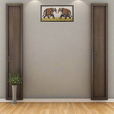 Hand-Painted Miniature Indian Elephant Pair Painting