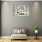 Lord Rama's Coronation with Sita and Lakshmana Art Leather Paintings