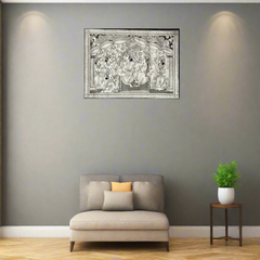 Lord Rama's Coronation with Sita and Lakshmana Art Leather Paintings