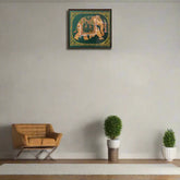 Gajendra - The Adorned Elephant Miniature Painting Paintings