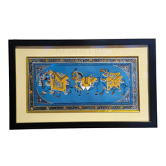 Rajasthani Miniature Mughal Durbar Animals Painting of Royal Frame Paintings