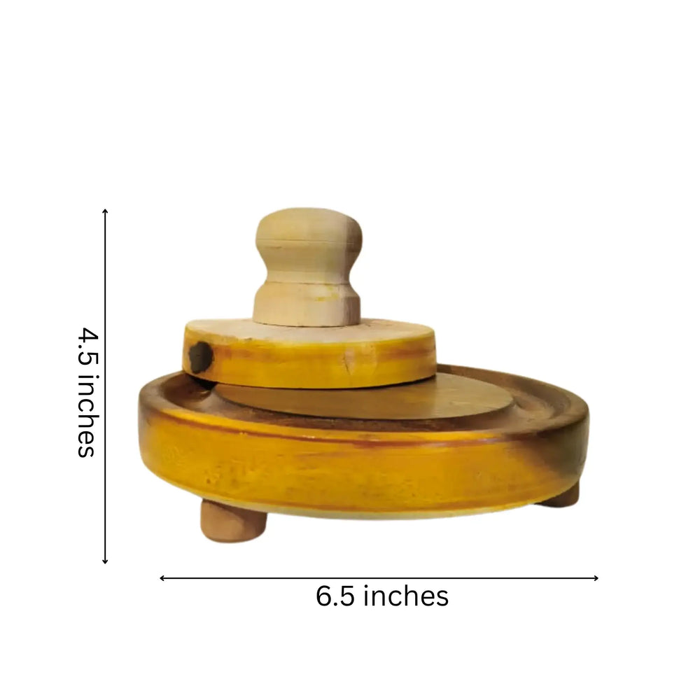 Etikoppaka Lacquerware Miniature Grinding (Chakki) Toy Etikoppaka Lacquerware