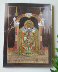 Rosewood Inlay Masterpiece – Lord Balaji Portrait Frame Inlay Art