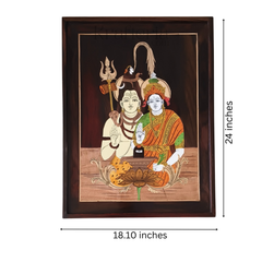 Spiritual Rosewood Artwork – Shiva Parvati Blessing Pose