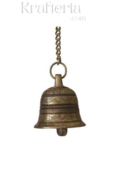 Elegant Brass Bell Hang for Home Decor & Spiritual Harmony