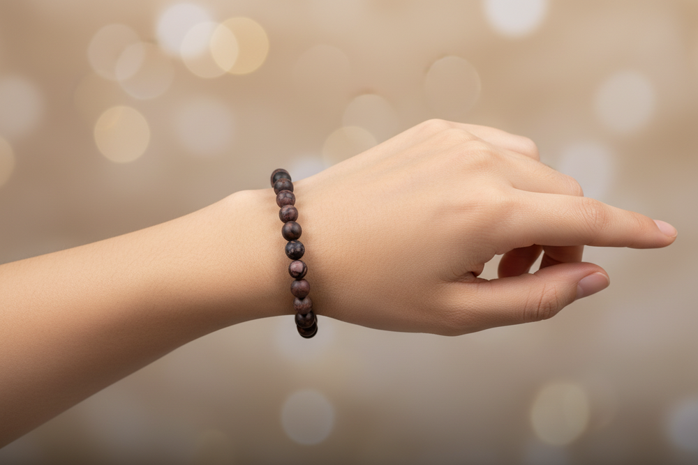 Natural Rhodonite Crystal Healing Bracelet Fashion