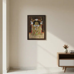 Rosewood Inlay Masterpiece – Lord Balaji Portrait Frame Inlay Art