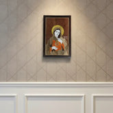 Mother Mary (Mary Mata) in Rosewood Inlay – Handcrafted Spiritual Wall Frame Arun