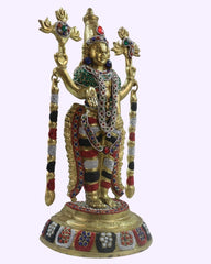Divine Grace-Exquisite Brass Stone Balaji Idol