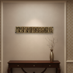 Brass Dashavatara Wall Hanging - Ten Avatars of Lord Vishnu Art