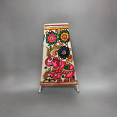 Regal Elephant Blossom – Leather Puppetry Artwork | Bed Lamp