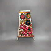 Regal Elephant Blossom – Leather Puppetry Artwork | Bed Lamp Leather Paintings