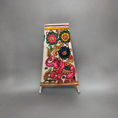 Regal Elephant Blossom – Leather Puppetry Artwork | Bed Lamp