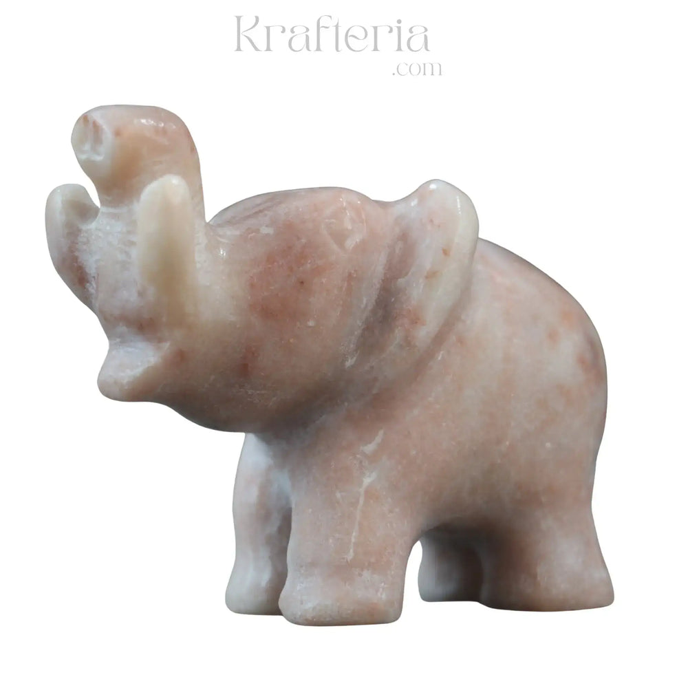 Handcrafted Marble Elephant-Symbol of Strength & Luck Marble Soft Stone