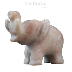 Handcrafted Marble Elephant-Symbol of Strength & Luck Marble Soft Stone