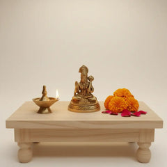 Brass Lord Hanuman Idol with Gada – Symbol of Devotion, Strength, and Protection Brass Ware