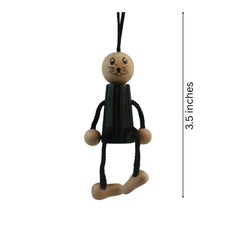 Colorful handpainted mouse hanging dolls made of wood