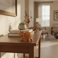 Hand-Carved Wooden Elephants – Artisan Decorative Sculptures maruthi handicrafts