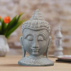 Hand-Carved Buddha Face – Soft Stone Meditation Decor belur shanker