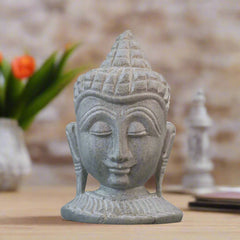 Hand-Carved Buddha Face – Soft Stone Meditation Decor