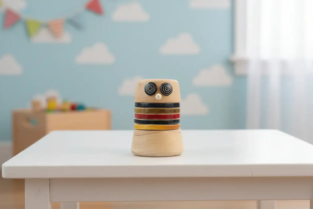 Hand Painted Owl Tea Coaster – Unique Artistic Design Wooden Lacquerware&toys