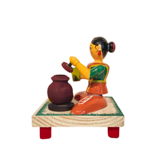 Village Water Vendor – Etikoppaka Wooden Craft