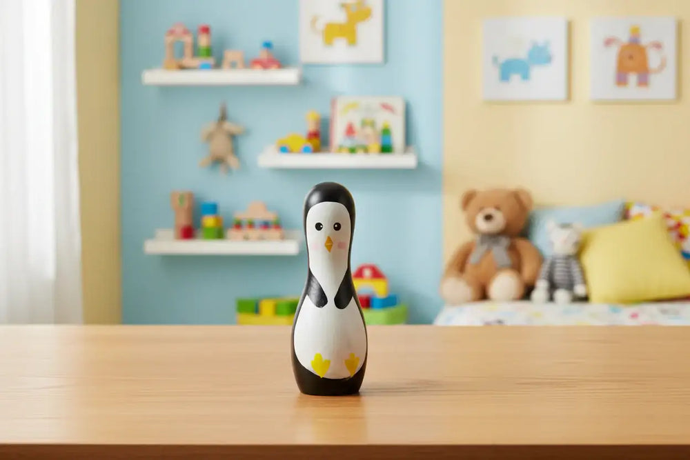 Penguin bowling pin set for kids