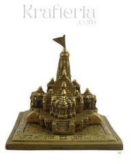 Brass Ayodhya Ram Mandir Showpiece – Symbol of Devotion and Heritage Brass Ware