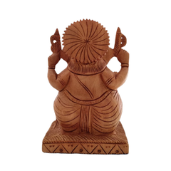 Handcrafted Lord Ganesh Idol with Crown | Decorative Spiritual Art