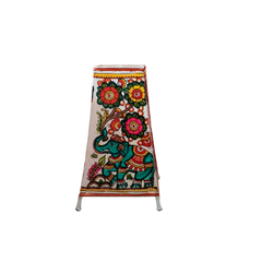 Regal Elephant Blossom – Leather Puppetry Artwork | Bed Lamp Leather Paintings