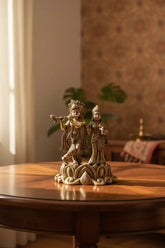 Brass Radha Krishna Murti – Timeless Symbol of Divine Love & Harmony Brass Ware