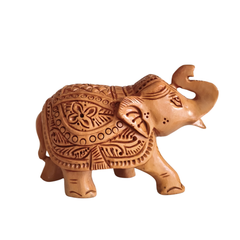 Hand-Carved Wooden Elephants – Artisan Decorative Sculptures