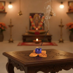 Hand-Painted Wooden Flower Agarbatti Stand – Elegant Incense Holder Accessories