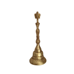Handcrafted Brass Ghanta | Temple Bell with Auspicious Garuda Finial