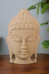 Serene Contemplation - A Sandstone Buddha Head Sand Stone