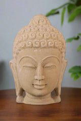 Serene Contemplation - A Sandstone Buddha Head