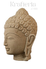 Serene Contemplation - A Sandstone Buddha Head