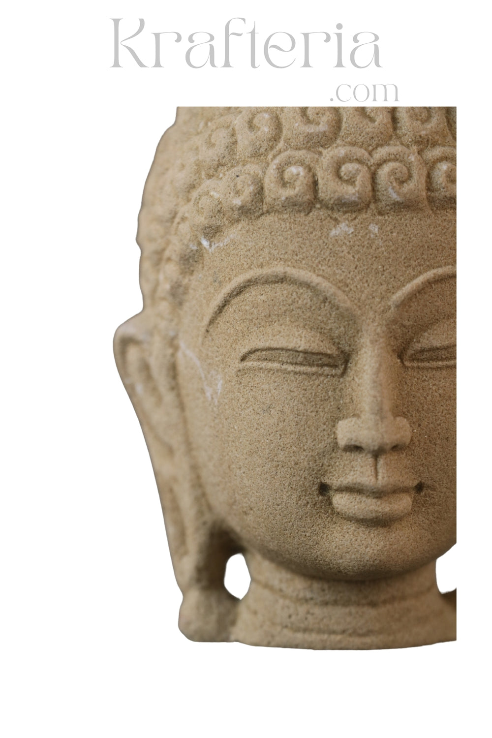 Serene Contemplation - A Sandstone Buddha Head Sand Stone