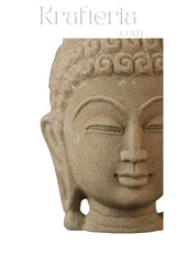 Serene Contemplation - A Sandstone Buddha Head