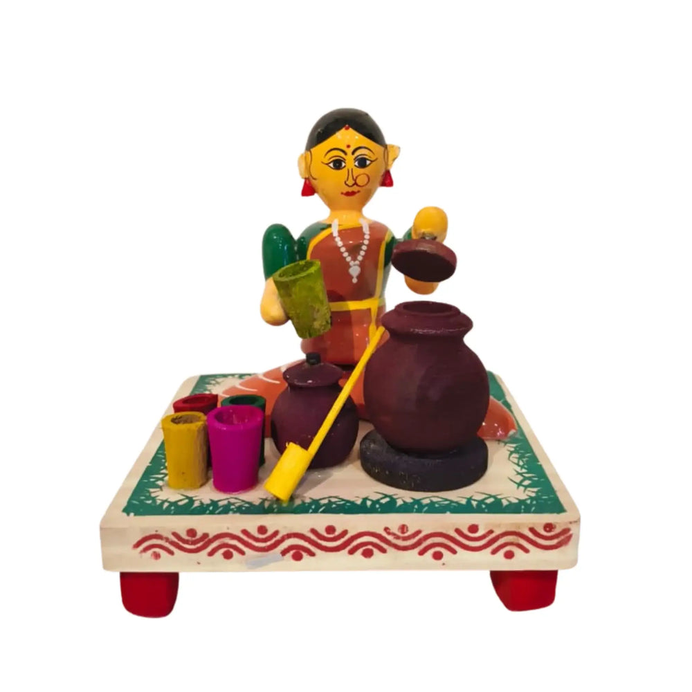 Village Water Vendor – Etikoppaka Wooden Craft Etikoppaka Lacquerware