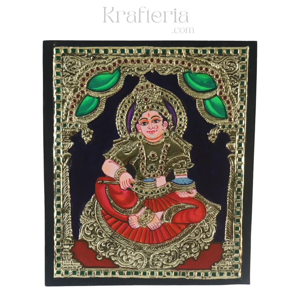 Annapurna Devi – Goddess of Nourishment in Thanjavur Art Paintings