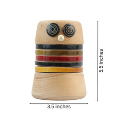 Hand Painted Owl Tea Coaster – Unique Artistic Design Wooden Lacquerware&toys