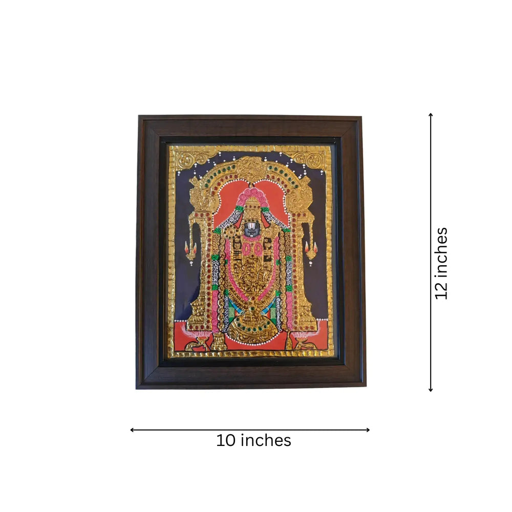 Glorious Venkateshwara Swamy – Thanjavur Heritage Painting Thanjavur Painting