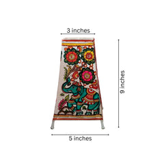 Regal Elephant Blossom – Leather Puppetry Artwork | Bed Lamp Leather Paintings