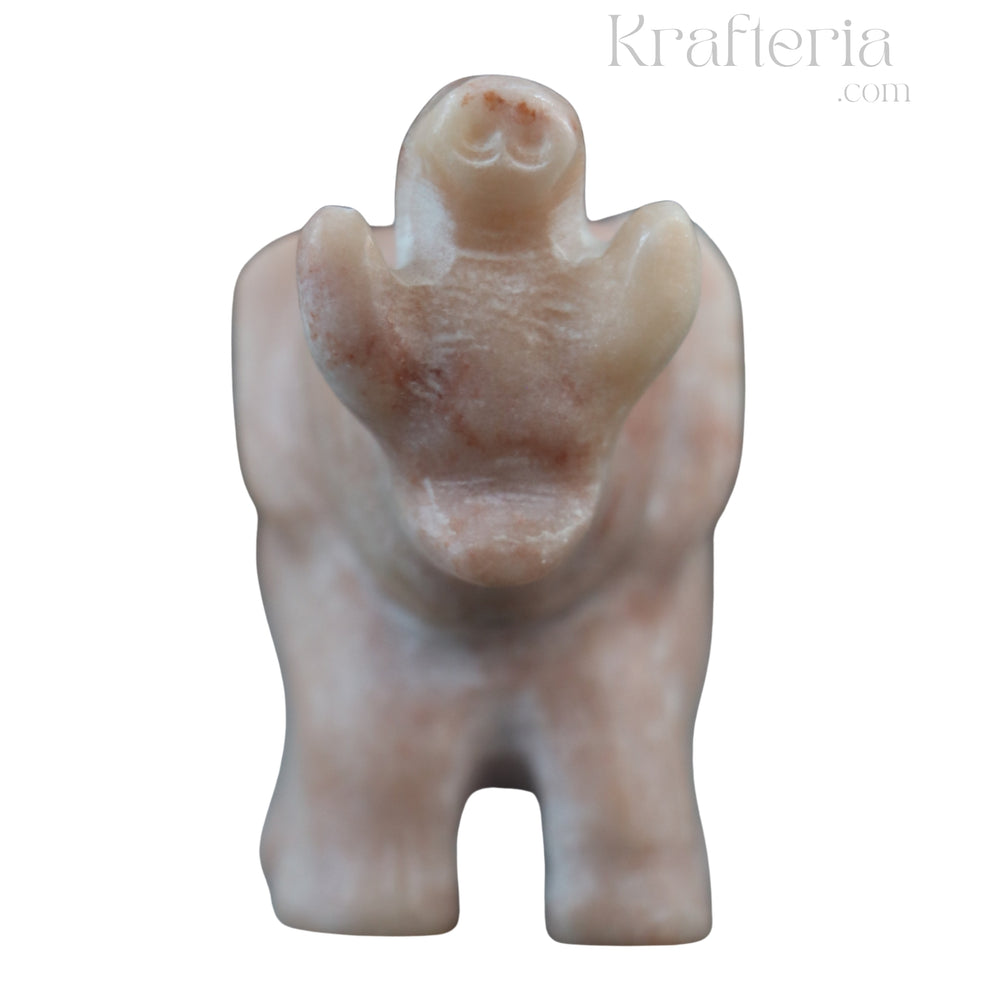 Handcrafted Marble Elephant-Symbol of Strength & Luck Marble Soft Stone