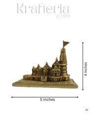 Brass Ayodhya Ram Mandir Showpiece – Symbol of Devotion and Heritage
