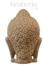 Serene Contemplation - A Sandstone Buddha Head