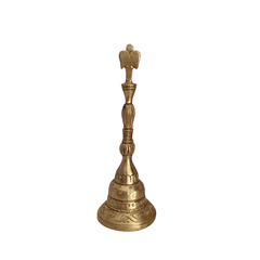 Handcrafted Brass Ghanta | Temple Bell with Auspicious Garuda Finial
